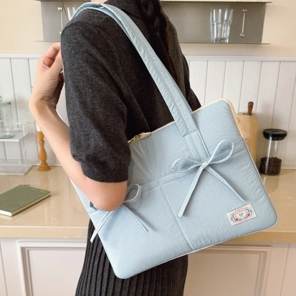 Bowknot Laptop Sleeve Cover Bag Portable 14inch Computer Protective Case Korean Style Lightweight Notebook Sleeve Pouch