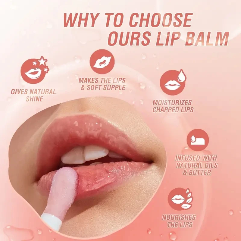 Lip Oil No-Sticky Gloss Lip Balm Lip Care Fruit Flavoured Lip Oil For Dry Lip\'s Moisturizing Hydrating And Nourishing