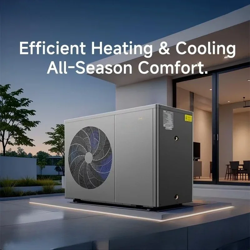 R32 16kW 220V Solar EVI DC Inverter Metal Air Source Heat Pump for Hotel & House Heating Cooling DHW