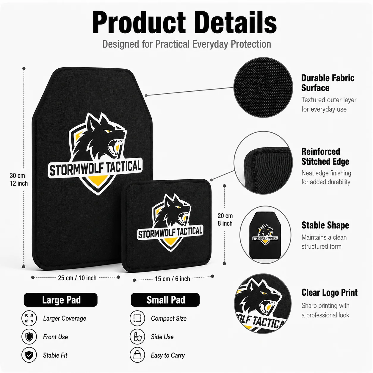 Outdoor Training Pad Light Weight Removable Inner Lining Insert Low Thermal Conductivity Curved Design for Better Fit