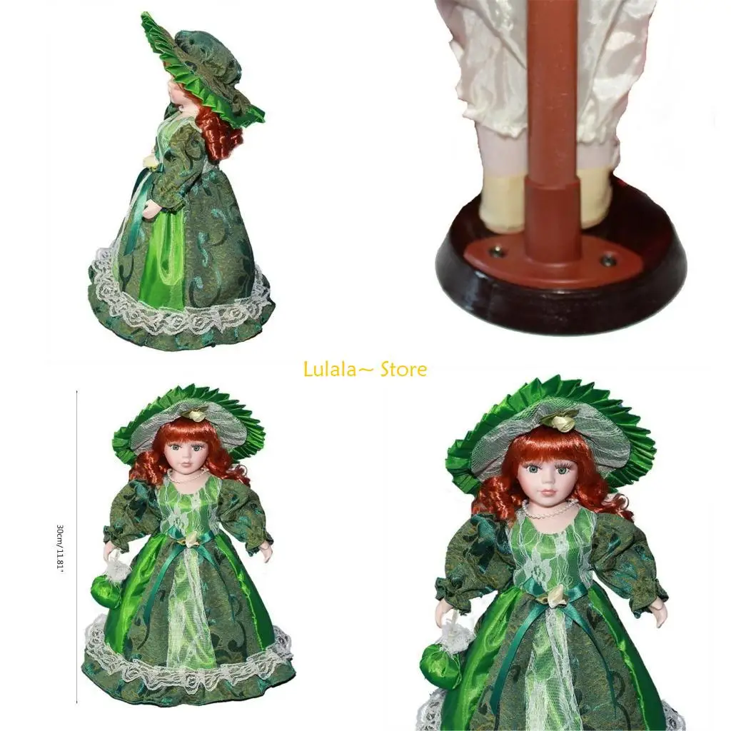 Y4qa Bambola da bambola da bambola in porcellana vestizione bambole femminile