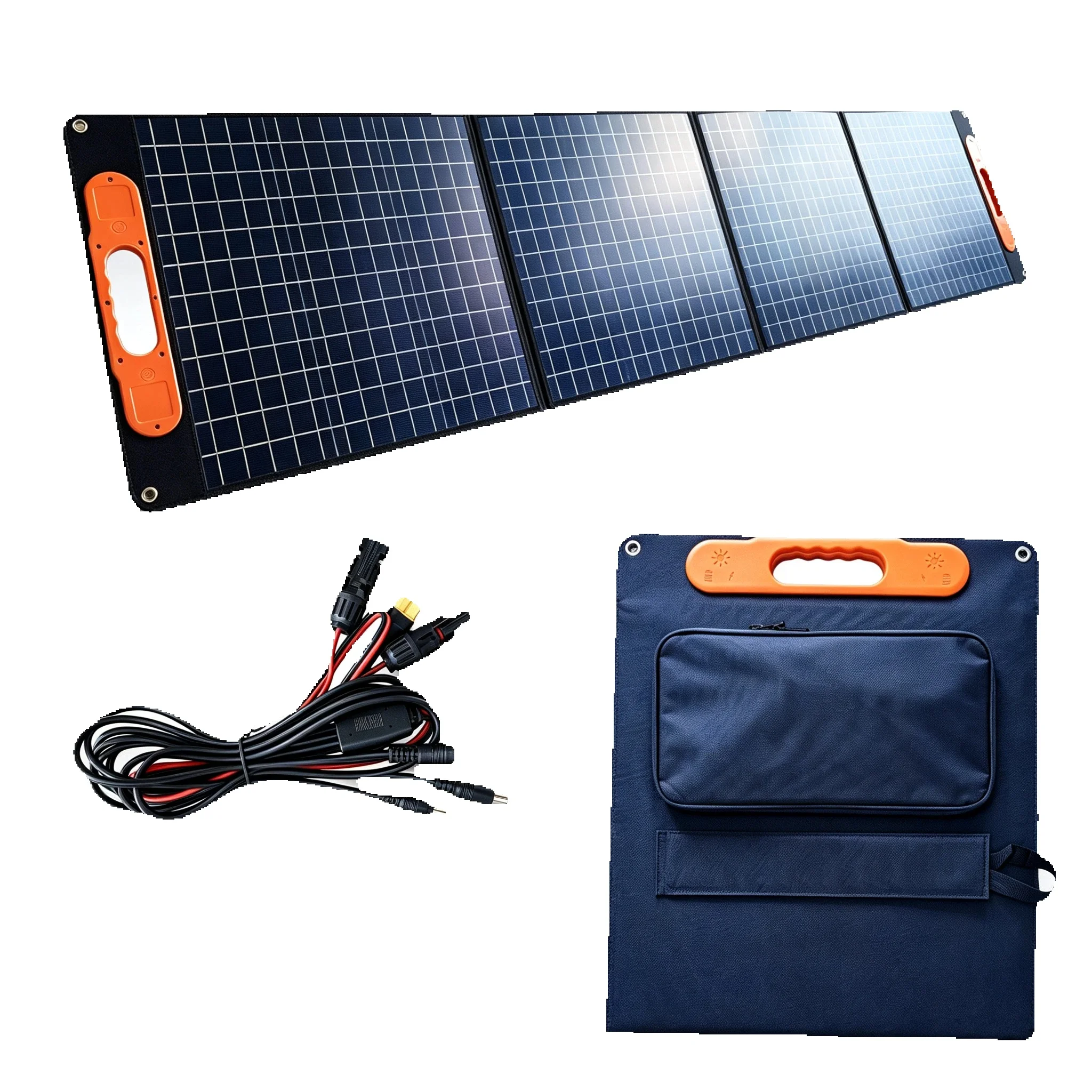 Faltbares Solarmodul 180W Wasserdichtes Langlebiges Solarladegerät für Powerstation Wohnmobil Camping Off-Grid Angeln Balkon Wohnwagen