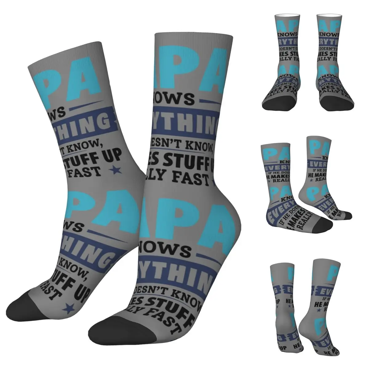 If Dad Can't Fix It We're Screwed cosy Unisex Socks,Hip Hop Happy 3D printing Socks,Street Style Crazy Sock