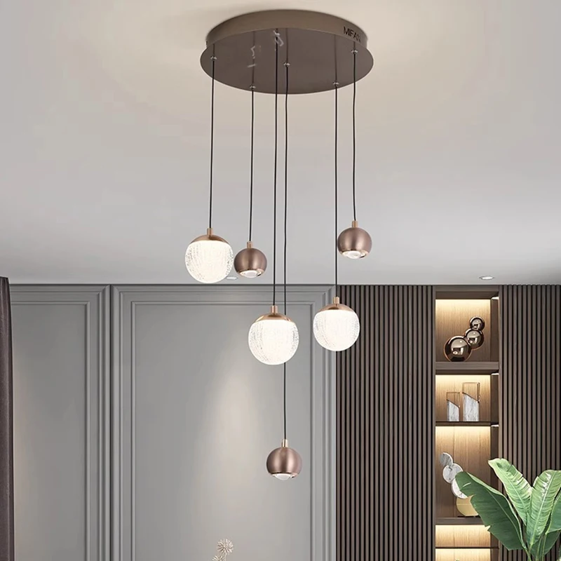 

Modern ring stairs led lights pendant light lamps for living room led Chandeliers for dining room hanging light indoor lighting