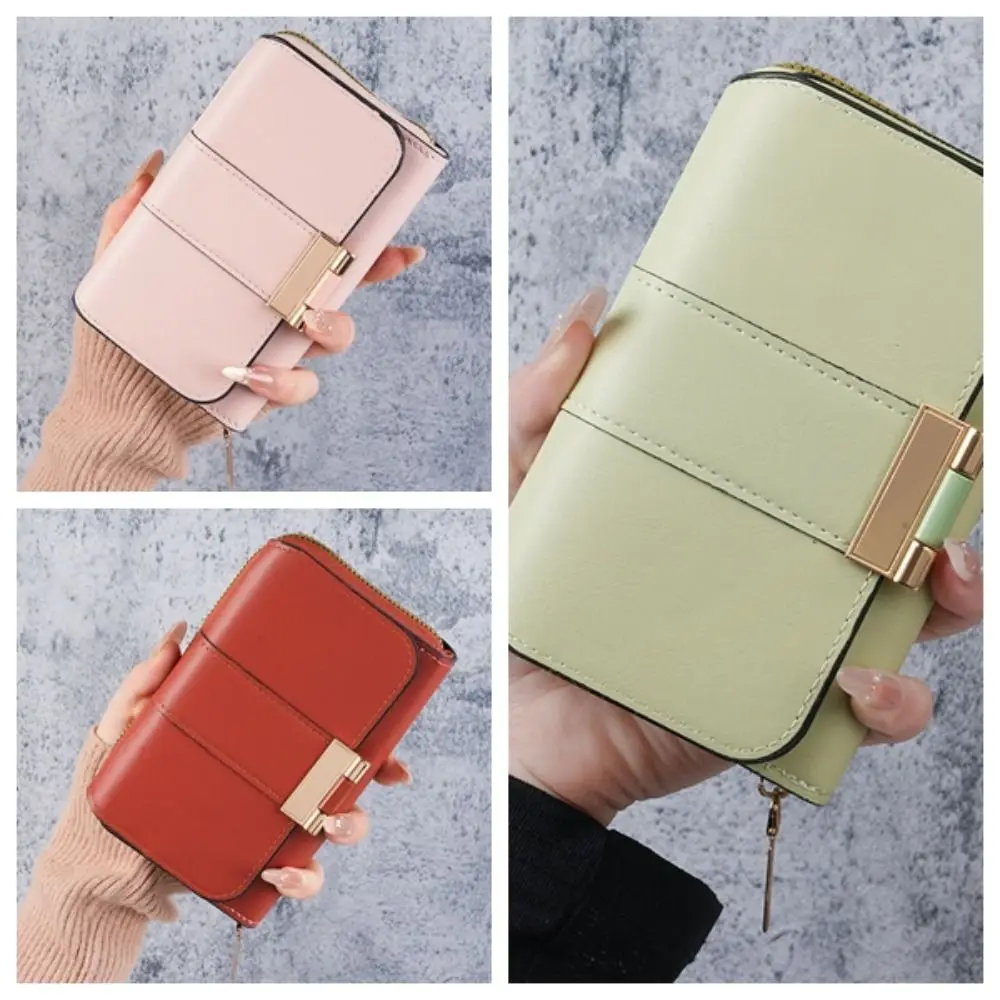 レトロ財布 Pu レザーショート財布ジッパー多機能三つ折り財布大容量折りたたみ女性カードホルダー女性