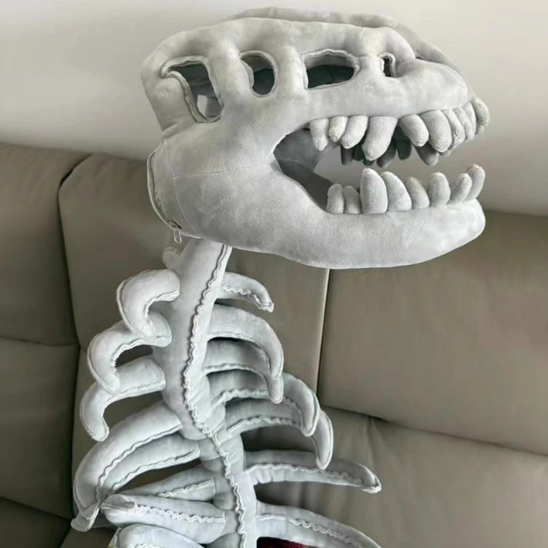 Accessori Cosplay Maschera con teschio di dinosauro Gioco di ruolo Prop Testa di animale Osso Cappello di peluche Halloween Dress Up Costume da festa Prop