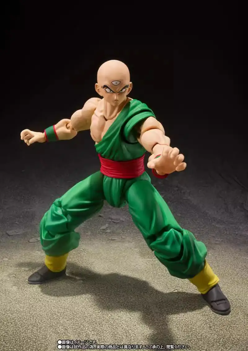 Bandai-figuras de acción Shf Sh Figuarts, 100% originales, Dragon Ball, Tenshinhan, Chaoz, regalo de Pvc en Stock