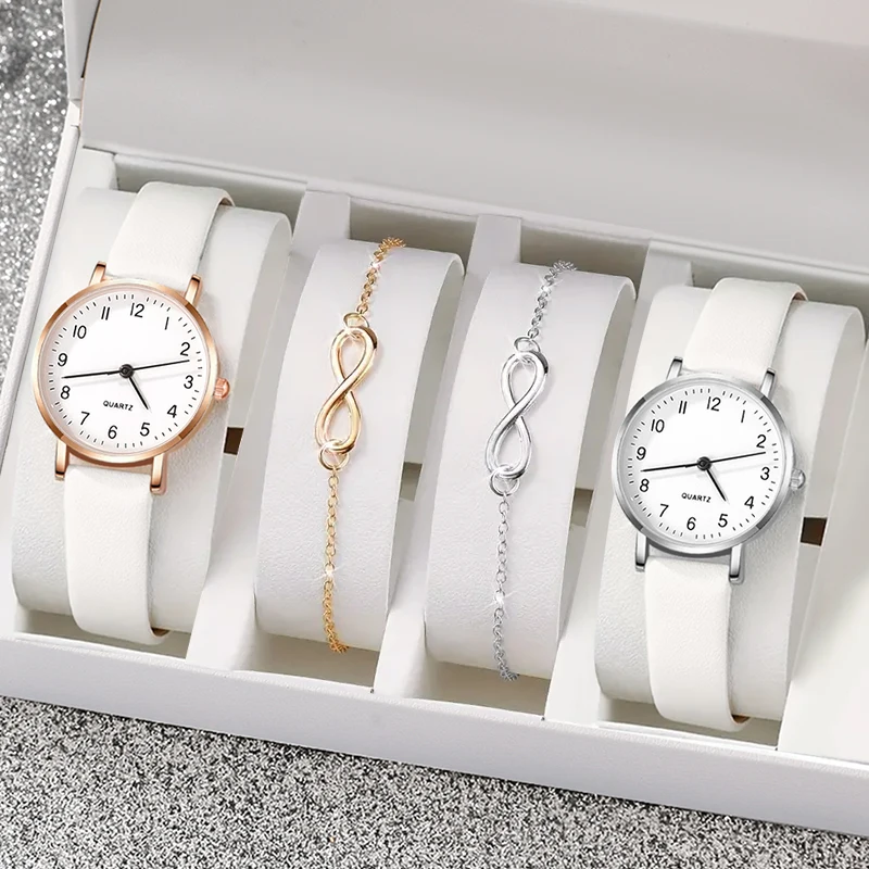 4Pcs Women's Watch Set, Decent For Gifting, Gift For Ramadan, New Year's Day, Graduation Season, Family Gatherings