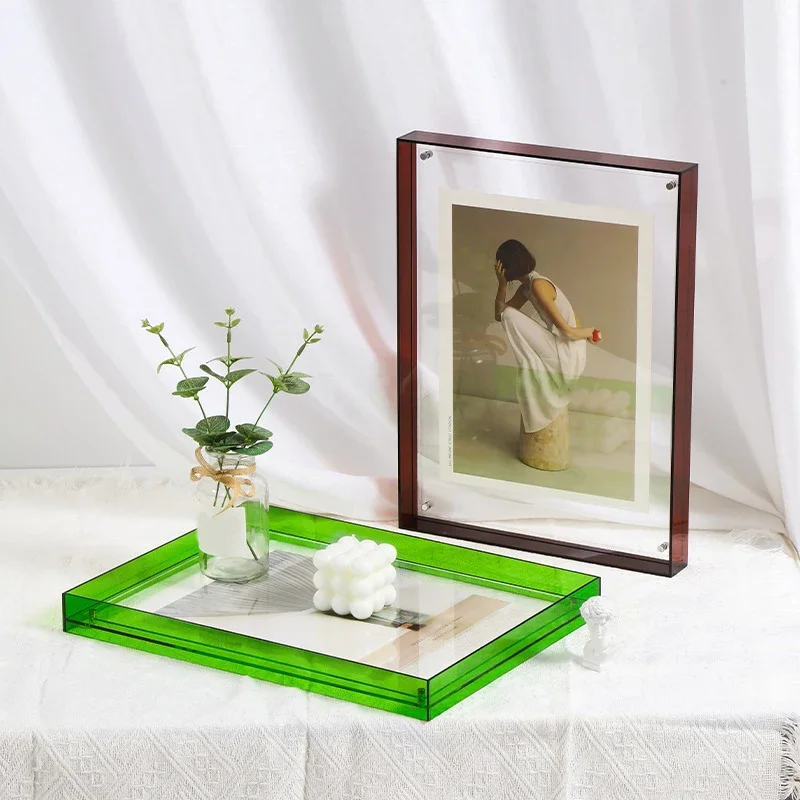 Nordic Acrylic Picture Frame Color Transparent Photo Frame Poster Painting Photo Display Picture Holder Home Office Decoration