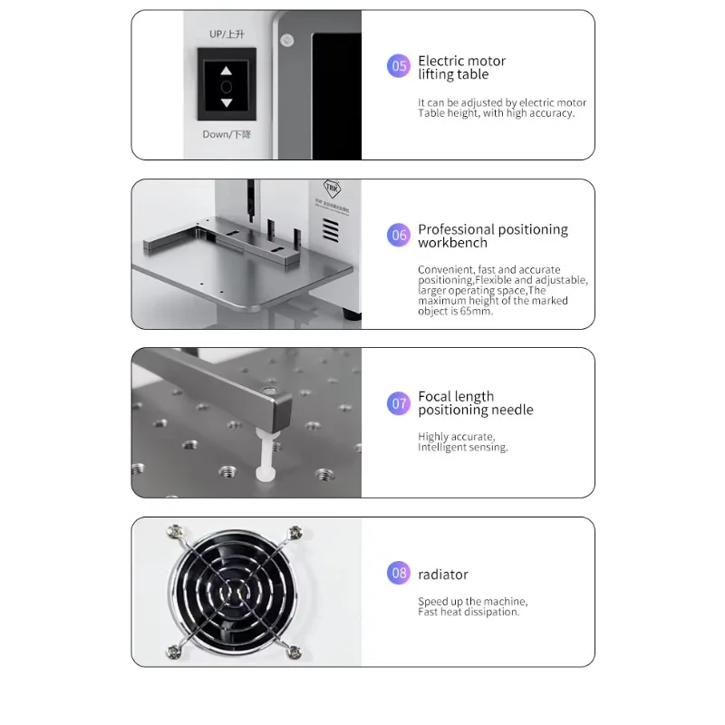 

Gold Seller TBK 958F Automatic Back Glass Remover 20W Fiber Separator Machine Built-in Fume Extraction System