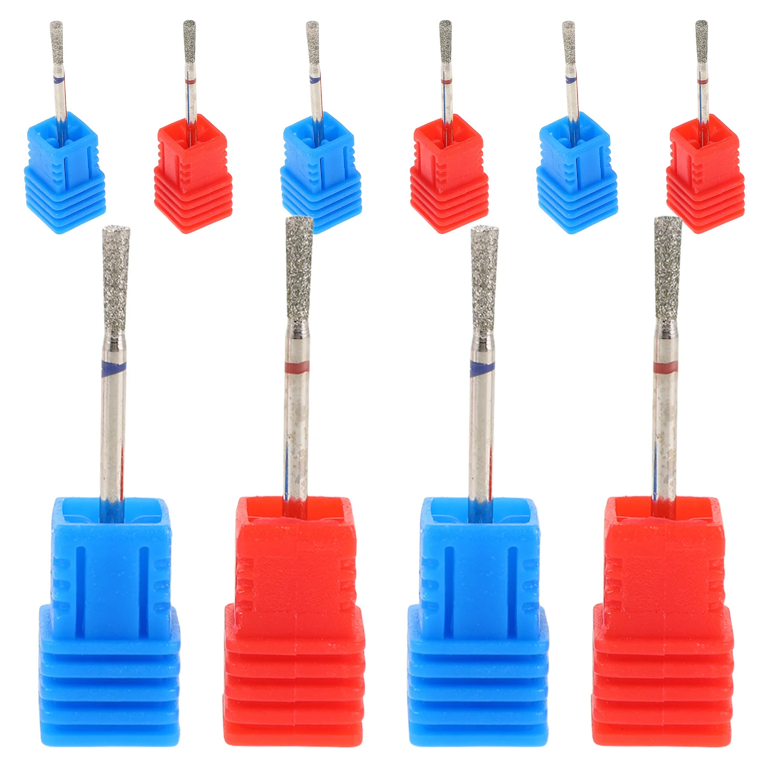 10 Stuks Boren Set Carbide Kegel Voor Russische Manicure Cuticle Care Nail Slijpmachine Tool Fijne Grof Buffer bit Nail