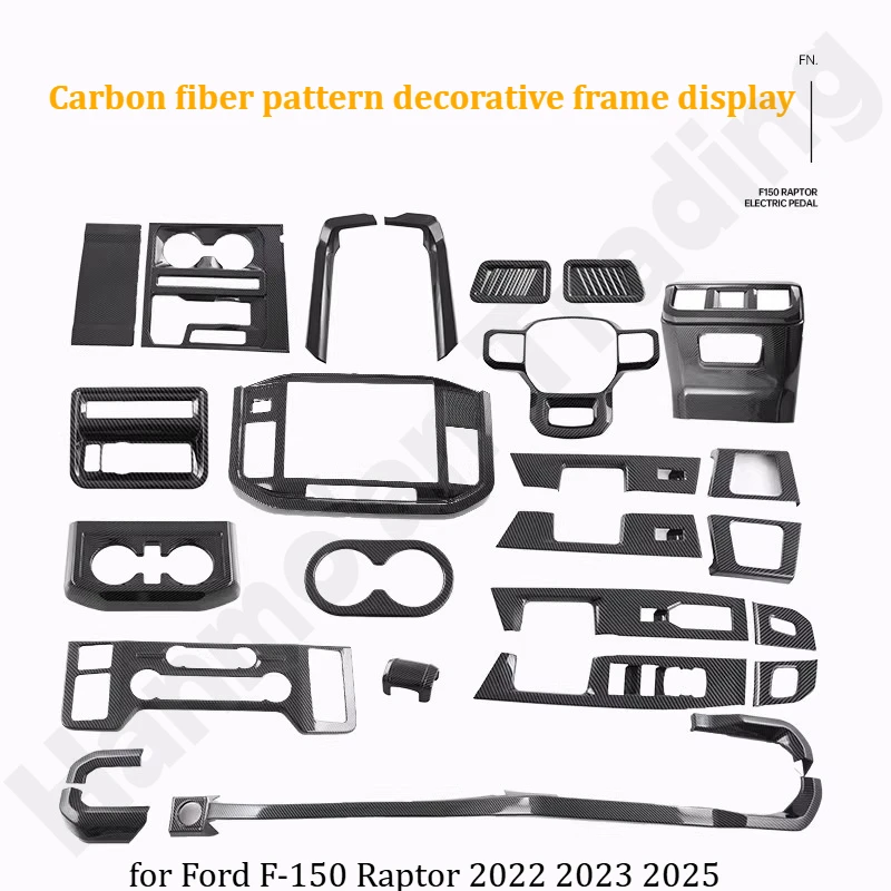 

for Ford F-150 Raptor‌ 2022~2025 Carbon fiber patterned seat button protection cover/modification accessories