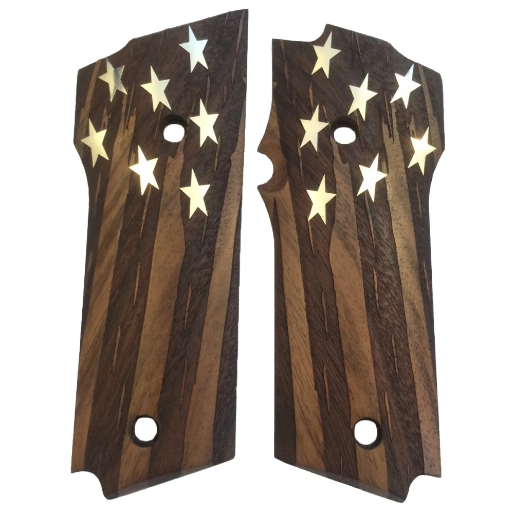 

KSD Brand Smith Wesson Mod 59 Compatible Walnut Grips American Flag