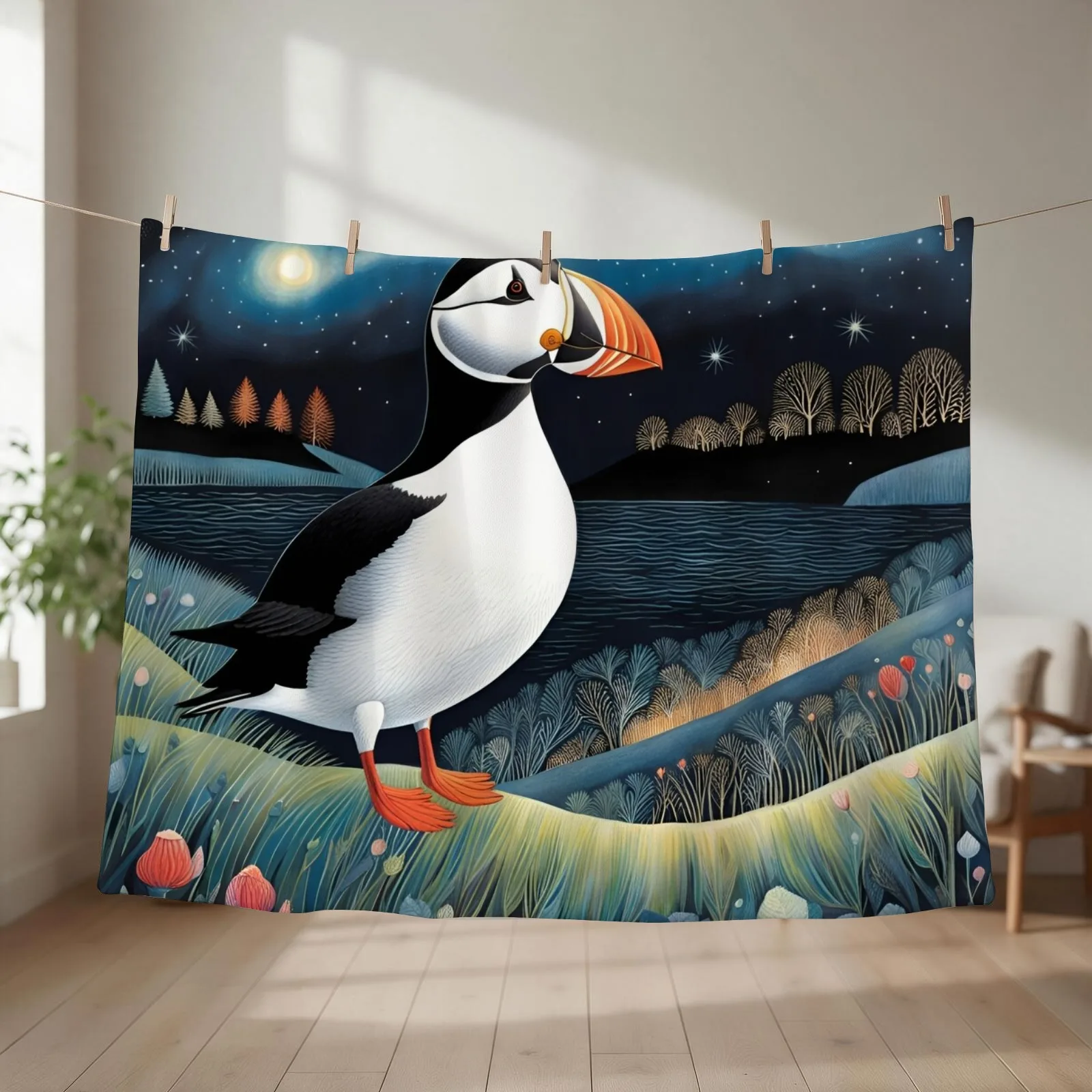 Puffin Throw Blanket blankets and throws For Baby Tourist Comforter Blankets