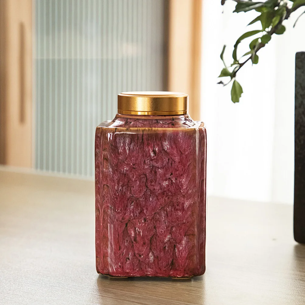 

Bright Colors Tea Canister Ceramic Storage for Home Kitchen Supplies Tea Canister Ceramic Storage Can Home Tea-Leaf Jar