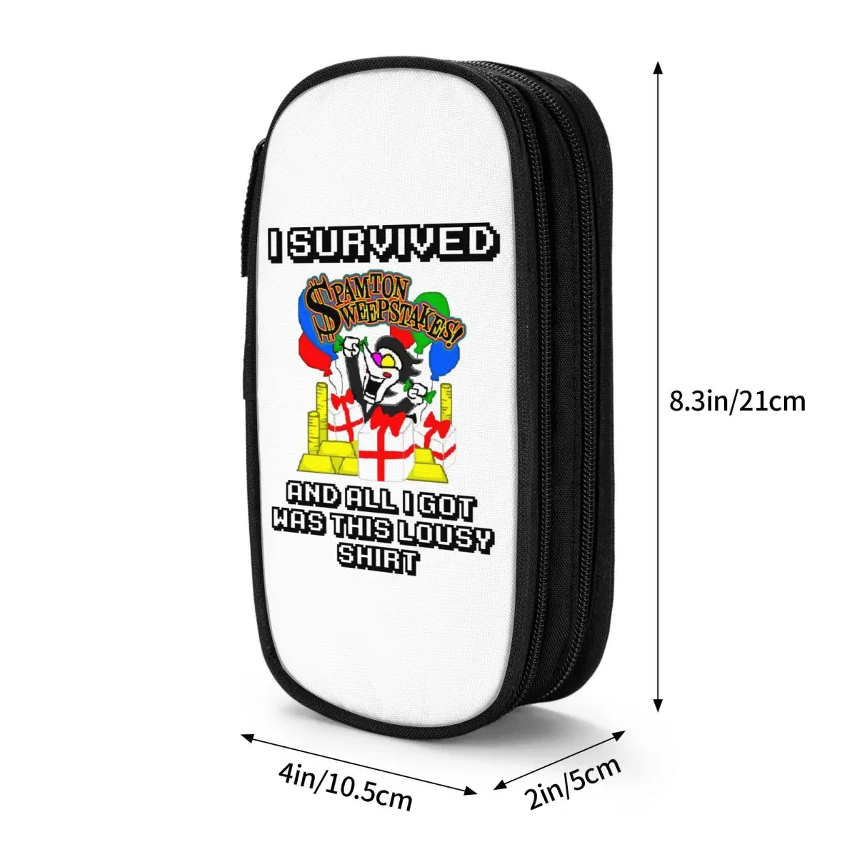 Deltarune SPAMTON SWEEPSTAKES مقلمة مقلمة صندوق القلم للطلاب سعة كبيرة حقيبة مكتب سستة القرطاسية