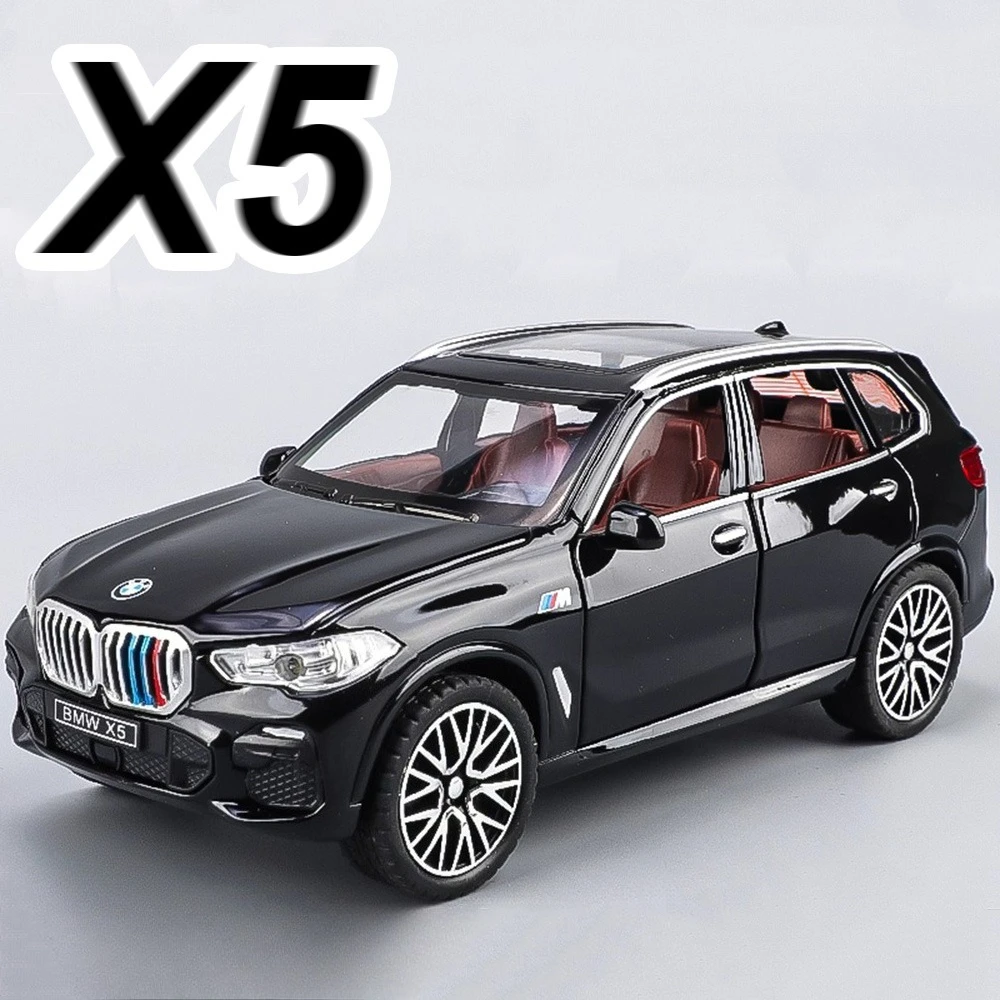 Scala 1:32 X5 X3M pressofuso in lega modello di auto in miniatura giocattoli suono luce tirare indietro 6 porte aperte veicolo per fidanzati raccogliere regalo