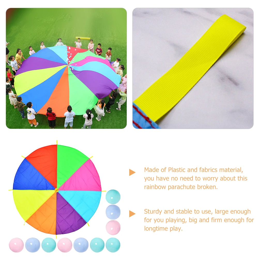 

Rainbow Parachute Toys 2M Kids Outdoor Indoor Play Giant Game Prop Equipment parachutes rainbow parachute outdoor games play