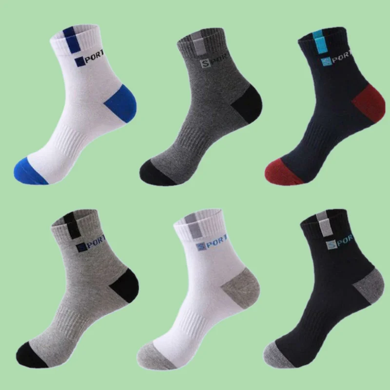 5/10 Pairs Fashion Breathable Deodorant Business Men Tube Socks Casual Men's Socks High-Quality Bamboo Fiber Men Cotton Socks