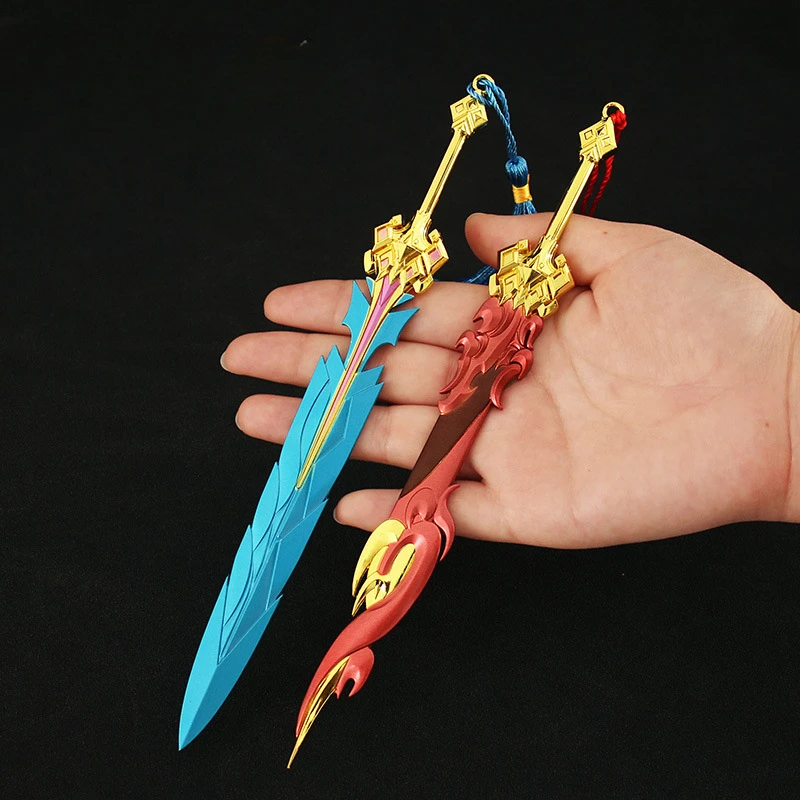 Game Weapon Anime Surrounding 21cm Li Xinshan Sea Frost Cutting Zinc Alloy Weapon Model Decoration Weapon Collection Toys