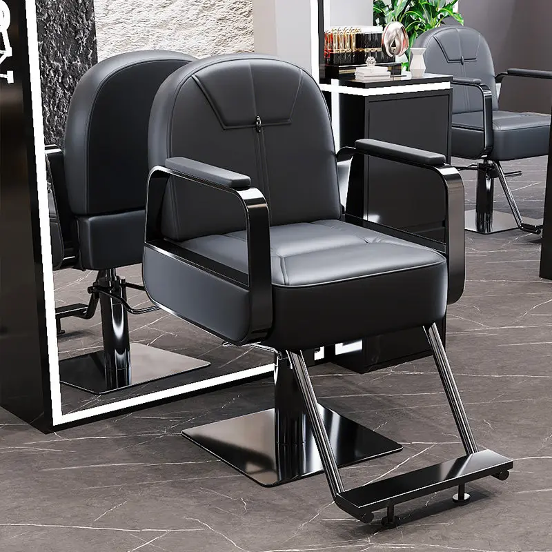 Luxury High Back Barber Chair Hydraulic Styling Salon Furniture Professional Beauty Barber Chair with Folding Design