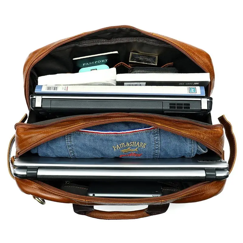 New Design Mulifunction Laptop Backpack Men Genuine Leather School Bag for Teenager Travel Backpack Man Backbag Male