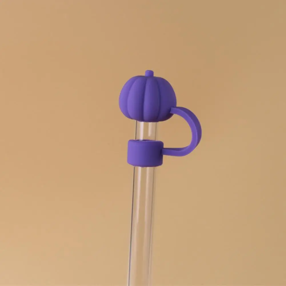 Bpa-free Straw Cap Autumn Pumpkin Silicone Straw Cap Set for 30/40 Oz Tumbler Cup Fall Thanksgiving Accessories for Universal