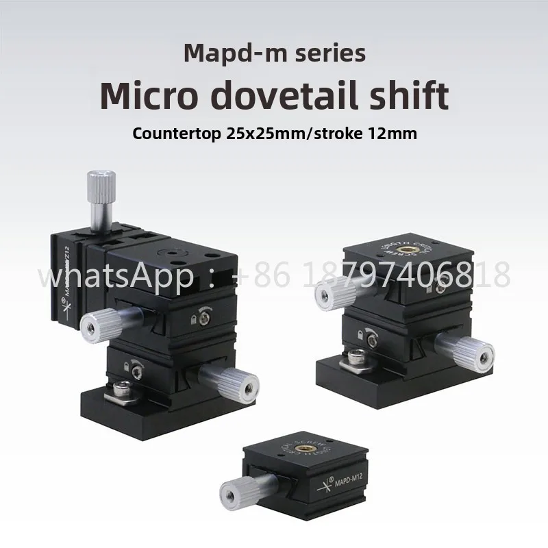 MAPD-M series, miniature dovetail displacement table/stroke 12mm/table 25x25mm