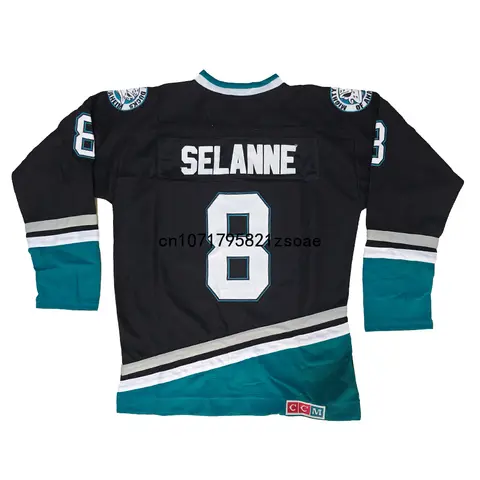 Teemu Selanne Jersey Amérique Anaheim Maillots de hockey sur glace rétro 9 Paul Kariya Jersey 99 Adam Banks Jersey Tous cousus Us M-3XL