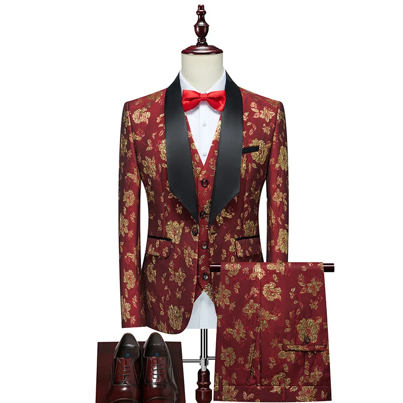 

G064 Men's tuxedo groom suit men's tuxedo three piece suit