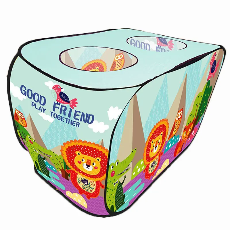 Cartoon Animals Themed Baby Kids Children Game Play Tent House Toy Indoor Outdoor Foldable Pop-up 3 Opening 2-3 Person