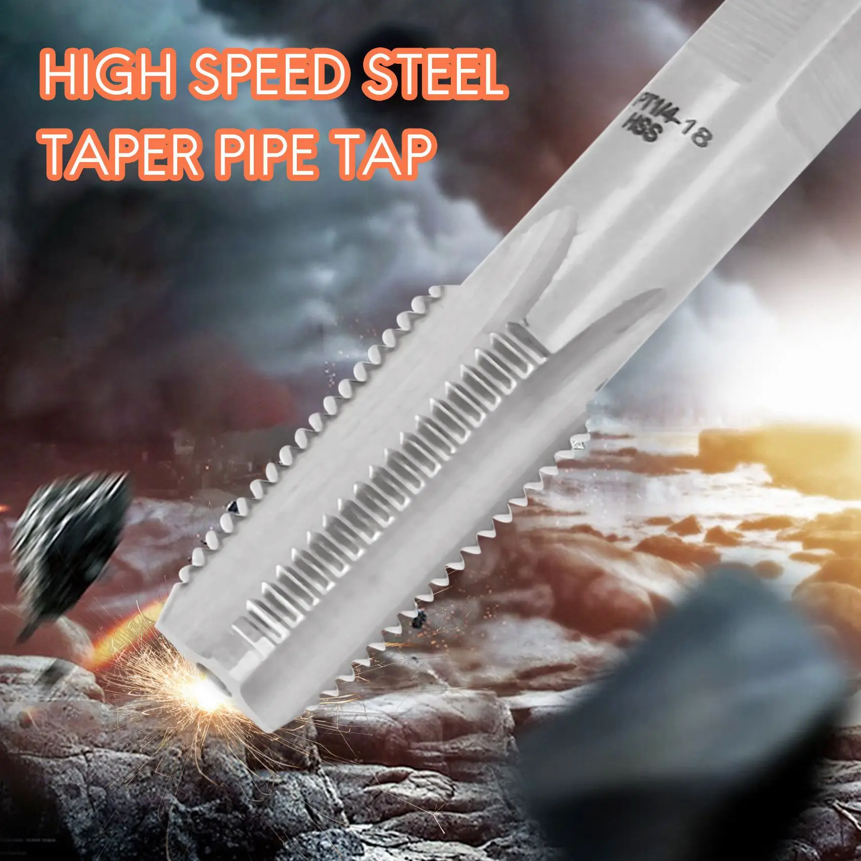 JUF-1Pc 1/4 Inch - 18 Npt High Speed Steel Taper Pipe Tap Metal Screw Thread Cutting Tool Threading Hand
