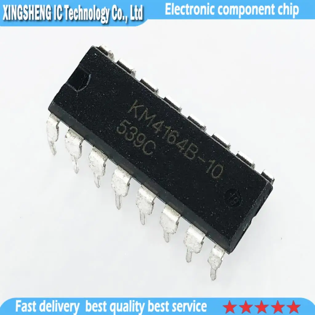 5pcs KM4164B-10 KM4164B DIP16 New original IC  In Stock
