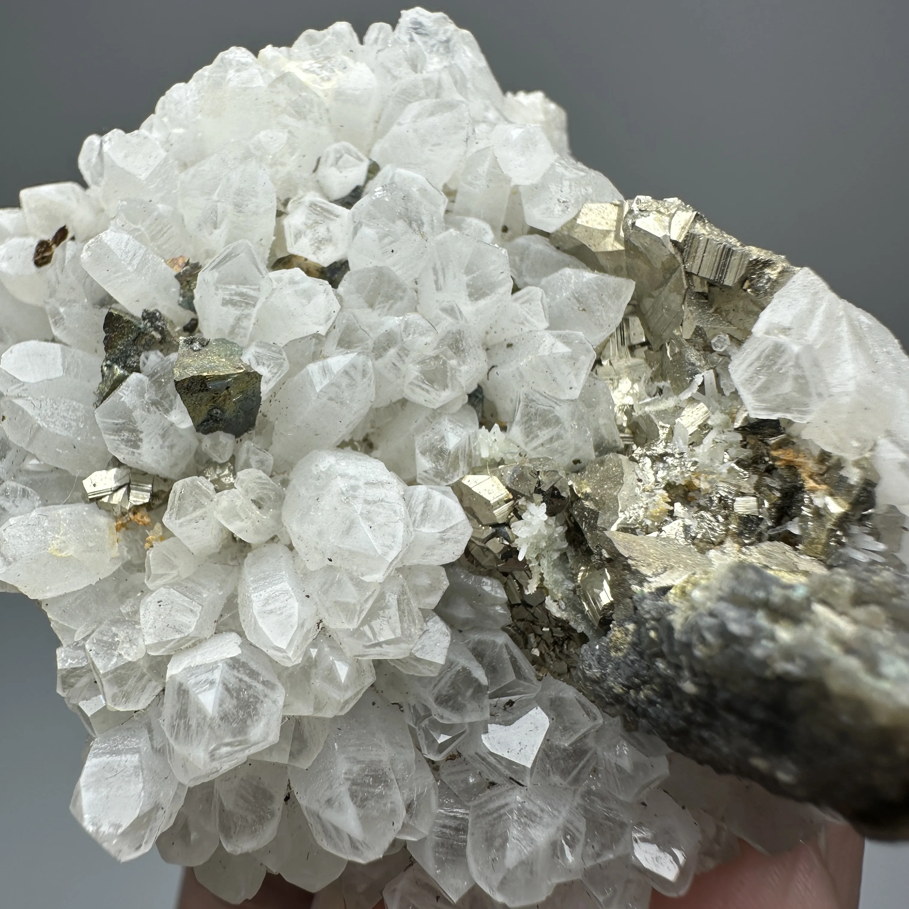 Natural Crystal Quartz With Pyrite Or Chalcopyrite Symbiotic Specimen Home Decor Meditation Energy Healing Stone