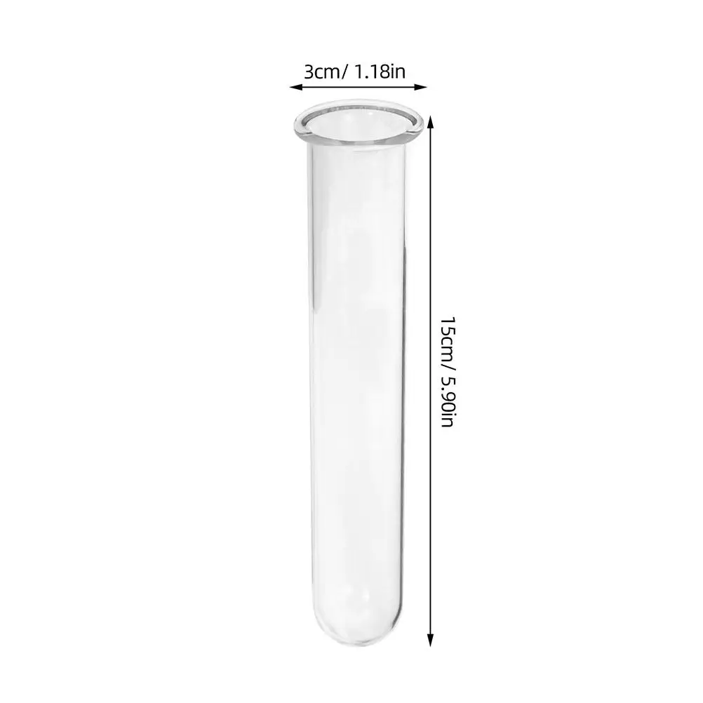 6Pcs Glass Hydroponic Test Tube Vases for Plants Propagation Visible Root Observation Desk Office Home Decor Floral Stem Water