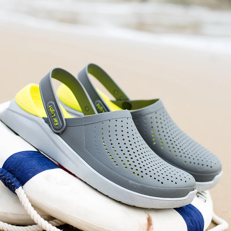 Men Mesh Sandals Slip on Lightweight Sneakers Breathable Outdoor Clogs Fashion Walking Shoes Slippers Mens Loafers Beach Shoes