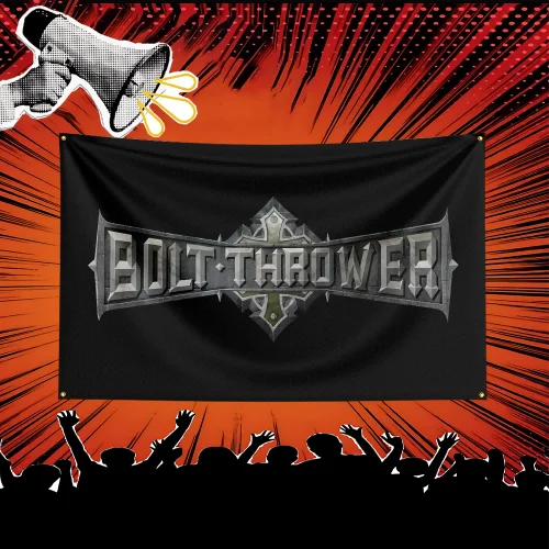 Bolt Thrower Inspired Rock Music Flag  Polyester Banner For Bedroom Wall Decor Music Fans Gift