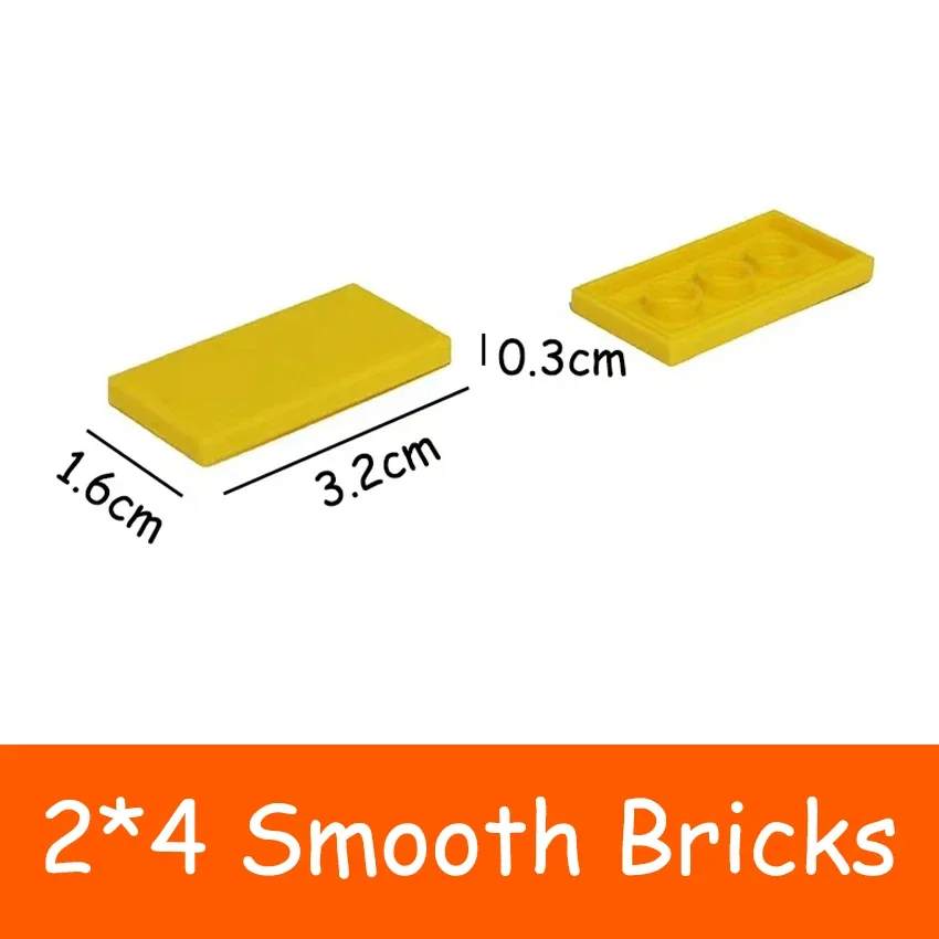 

50PCS 87079 Size 2x4 Bricks Flat Tile MOC Assemble Particles Smooth 2*4 Building Blocks DIY Educational Creative Toy for Kids