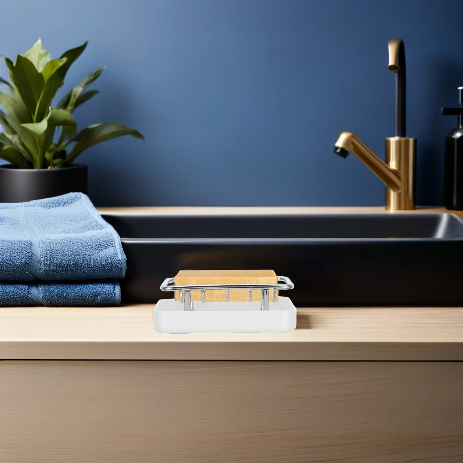 

Двухслойная керамическая мыльница из нержавеющей стали, сливной поддон для ванной комнаты, кухни, душа, органайзер для хранения