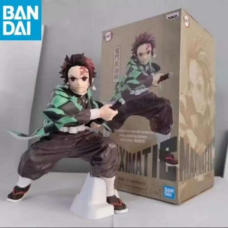 本物のバンダイナムコバンプレストデーモンスレイヤーマキシマティック竈門炭治郎 Pvc 18 センチメートルフィギュアアニメモデルデスクトップ装飾ギフト人形おもちゃ