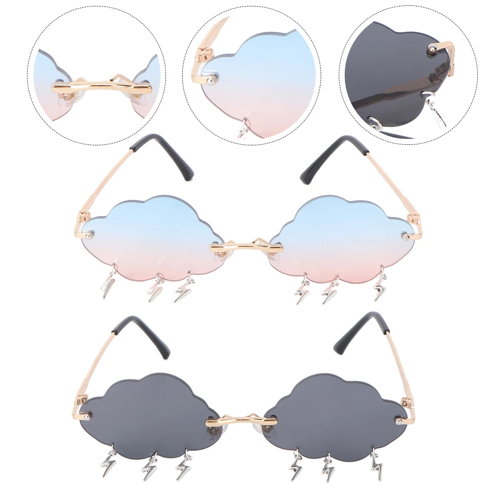

2pcs Sunglasses Lightweight Personalized Sunglasses Comfortable Trendy Fashion Eyewear for Women Men Beach Holiday Photoshoot