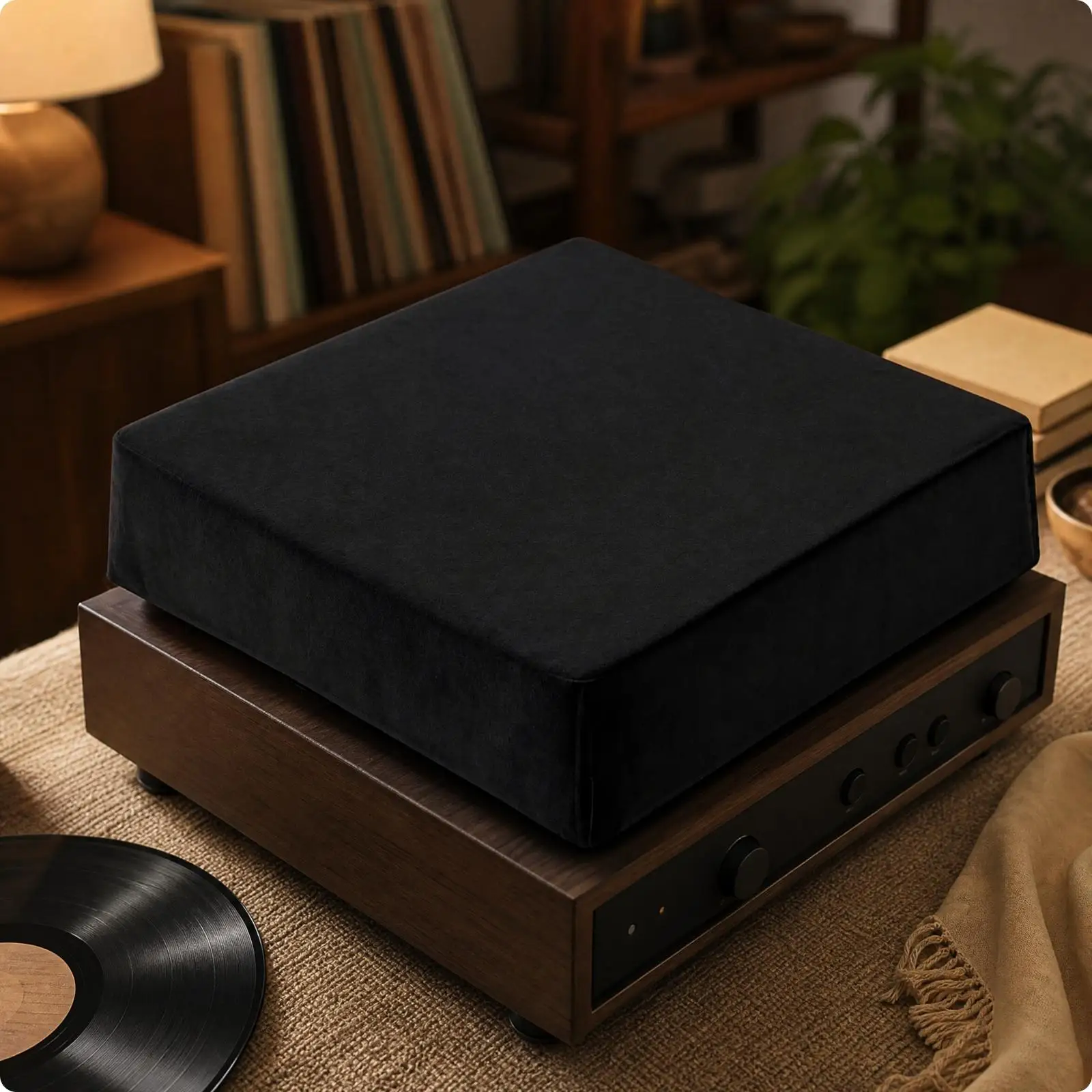 Custom Fit Turntable Dust Cover for Audio Technica LP60XBT Anti Dust Protective Cover Elastic Edge Design