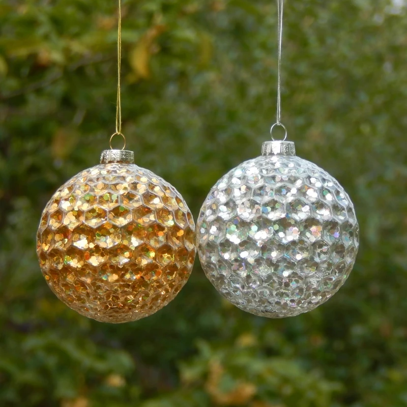 Free Shipping 8pcs/pack Diameter=8cm Handmade Different Design Glass Ball Pendant Home Decoration Christmas Tree Hanging Globe