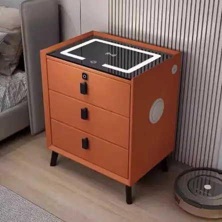 الأكثر مبيعا رخيصة الحديثة الذكية درج السرير الجدول الأثاث شحن USB اللاسلكي