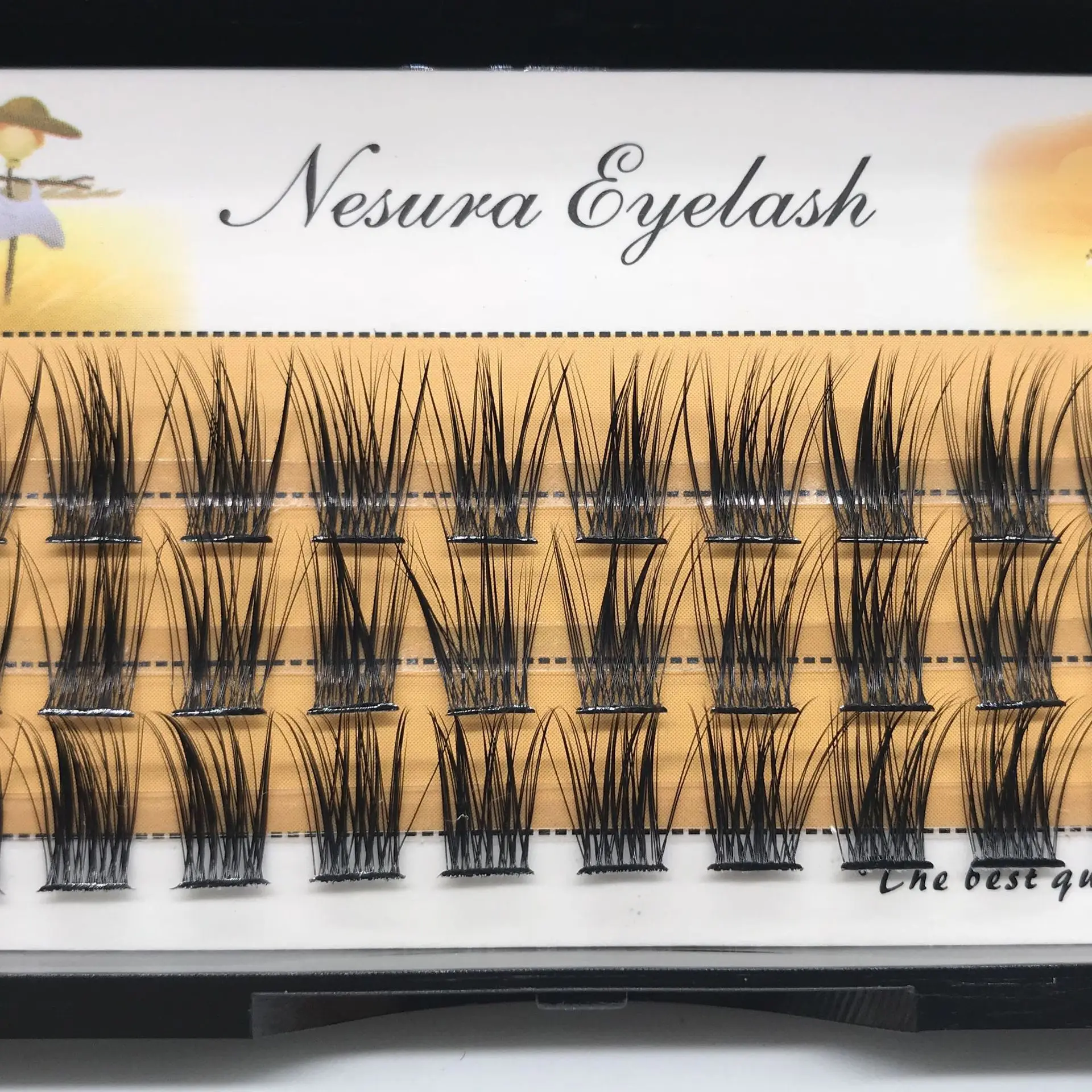 QSTY 3DFluffy Single Cluster False Lashes Premade Volume Fans Individual Eyelash Segmented Natural Fake Lashes For Eye Extension