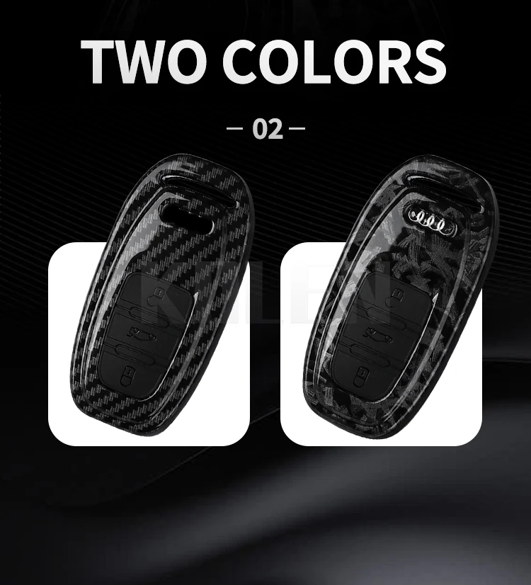 ABS Carbon Faser Auto Schlüssel Fall Abdeckung Für Audi Q3 Q5 Q7 A1 A3 8P A4 B9 A5 A6 C7 8S 8W A7 A8 4M S4 S5 S6 S7 S8 RS3 RS6 SQ5 TTS TFSI – Detail 4