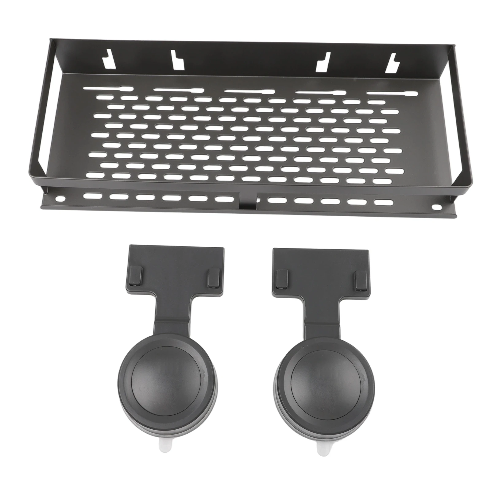 For Bathroom Grey Shower Shelf Portable Shower Shelf Solution Multiple Drainage Holes Efficient Water Drainage