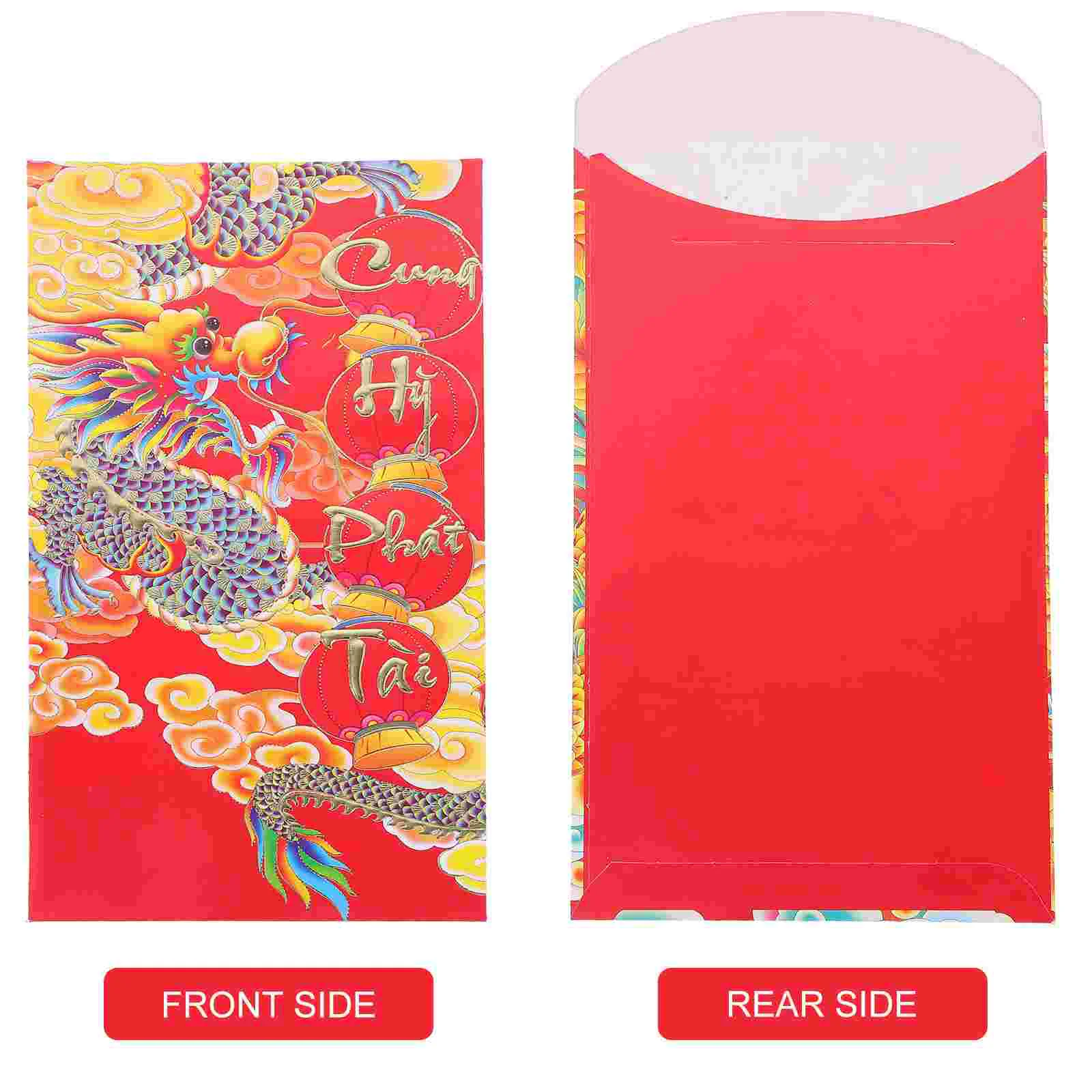 Packet 2024 Spring Festival Red Envelope New Year’s Seal Bag Wallet Prop Paper Gift