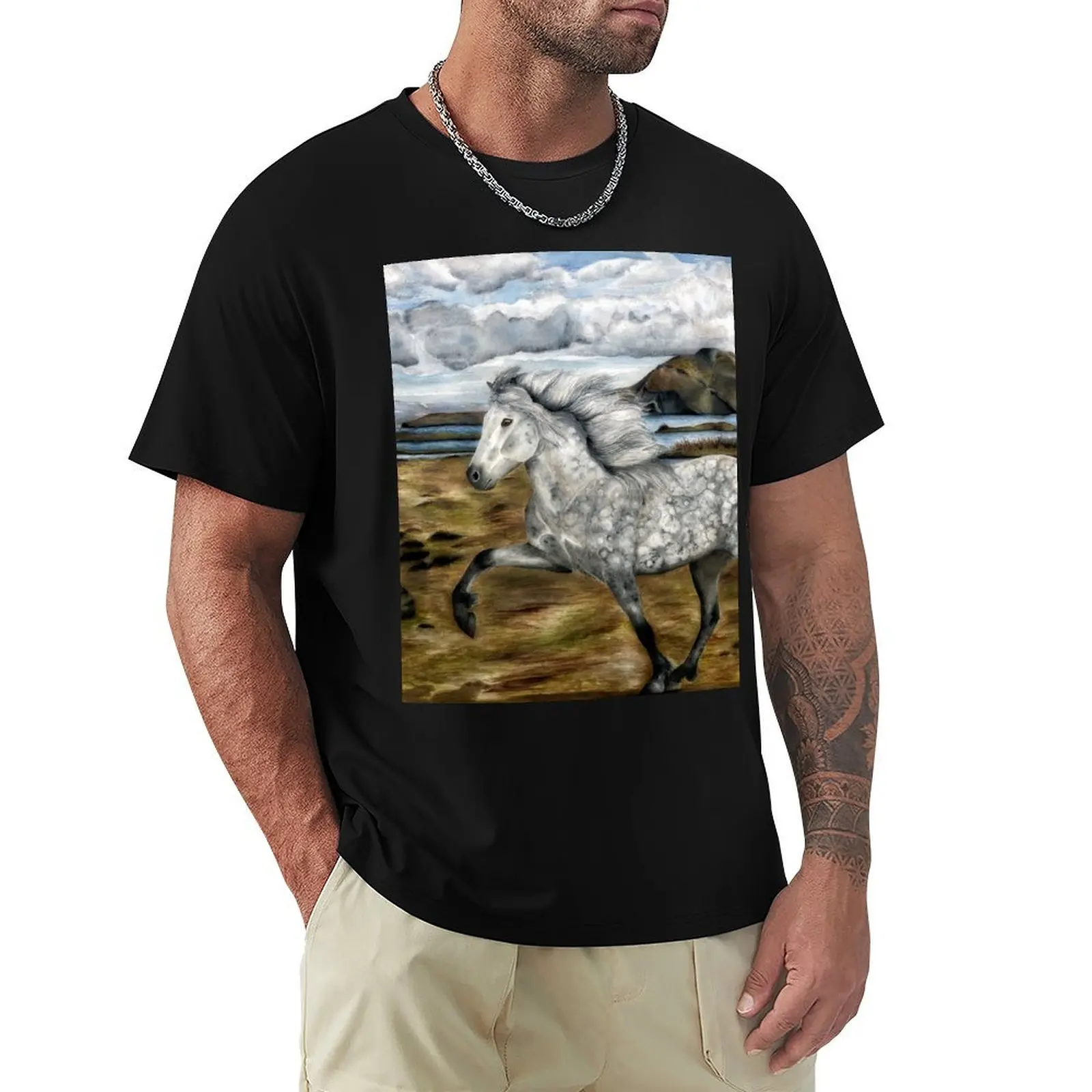 

Charismatic Icelandic Horse T-Shirt vintage anime shirt summer tops basketball graphic tees shirts graphic tee men