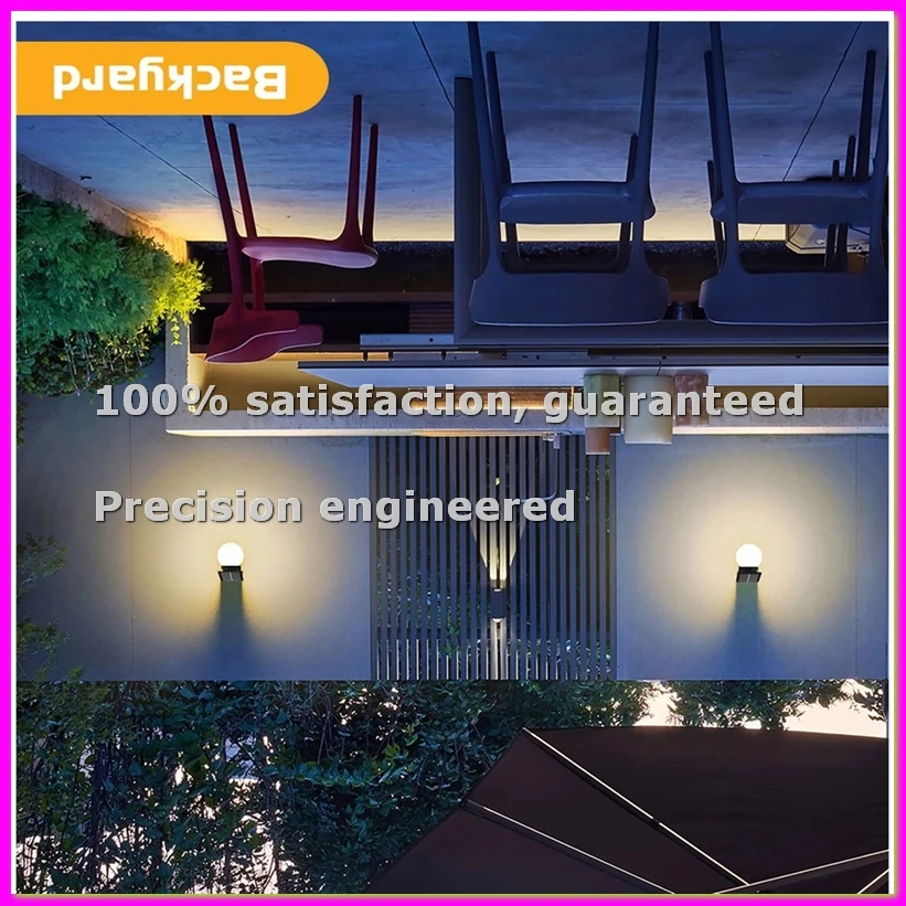 

Уличный солнечный светильник с регулируемой яркостью и цветом, водонепроницаемый IP65, настенный, для сада и забора - ELEC